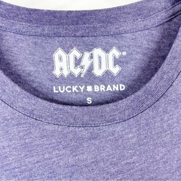 NWT Lucky Brand x AC/DC Studded Tee S Blue - Picture 7 of 9